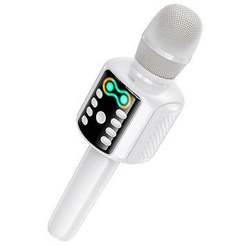 Портативна колонка-мікрофон HOCO L24 Shine karaoke microphone, 5W, Blue 422650705 фото