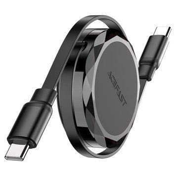 Кабель ACEFAST C13-03 USB-C to USB-C dual retraction charging data cable Black 114890431 фото