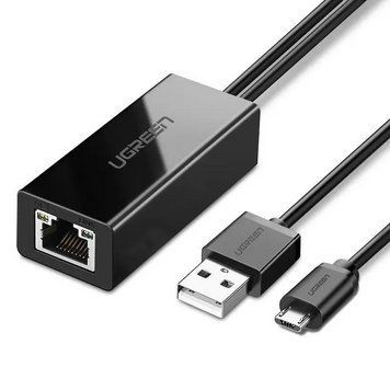 Перехидник UGREEN Ethernet Adapter for TV Stick (Black) 863177166 фото