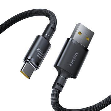 Кабель Baseus New Braided Fast Charging Cable USB-A to USB-C 100W/7.5W 1m Cosmic Black 235706414 фото