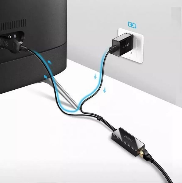 Перехидник UGREEN Ethernet Adapter for TV Stick (Black) 863177166 фото