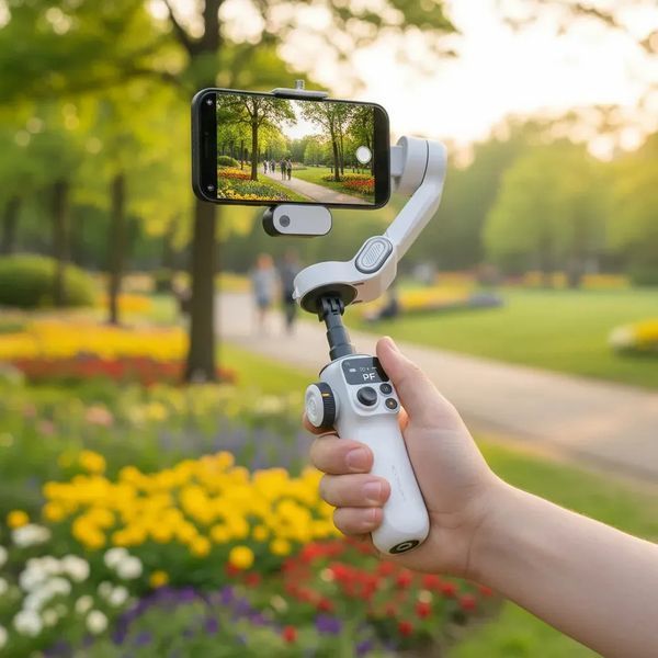 Триосьовий стабілізатор AOCHUAN Professional Gimbal Stabilizer for Smartphone SMART P2 White 133381966 фото