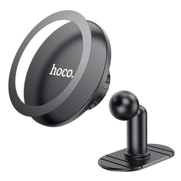 Автодержатель для телефона HOCO H13 Fine jade ring magnetic car holder(center console) Black 525792864 фото