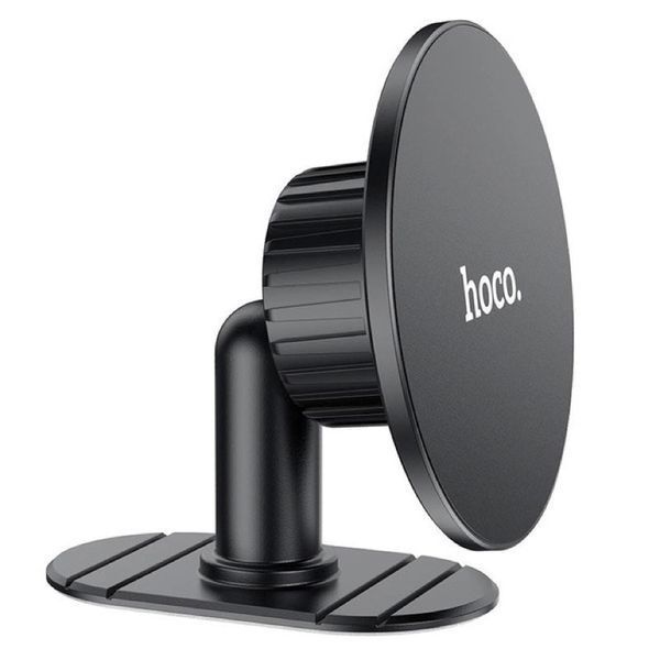 Автодержатель для телефона HOCO H13 Fine jade ring magnetic car holder(center console) Black 525792864 фото