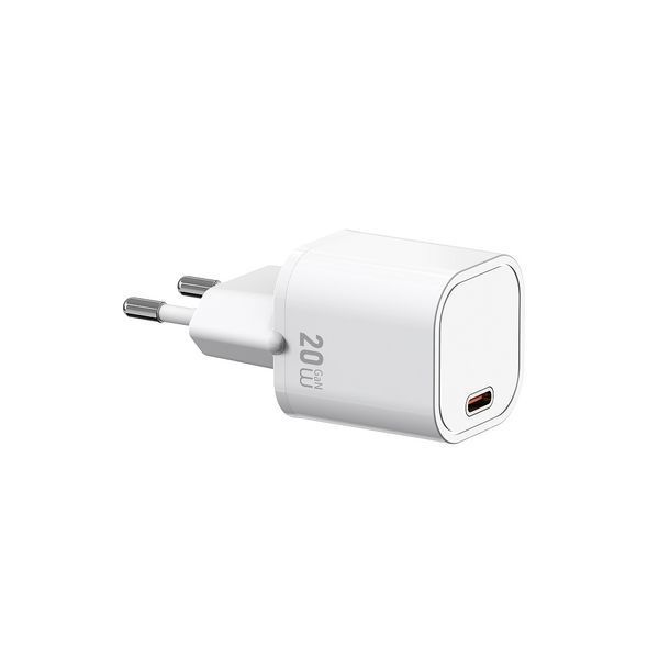 Мережевий зарядний пристрій WIWU 20W Cube GaN Fast Charger 1C Wi-G014 EU White 729558360 фото
