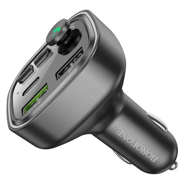 АЗП з FM-модулятором BOROFONE BC48 Broad QC3.0 car BT FM transmitter 18W Black 297311263 фото