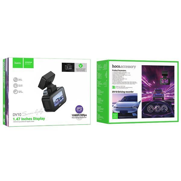 Відеореєстратор HOCO DV10 mini screen dashcam Black 112470968 фото