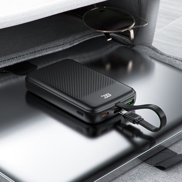 Зовнішній акумулятор ACEFAST M13 PD22.5W power bank with cable 10000mAh Black 131760178 фото