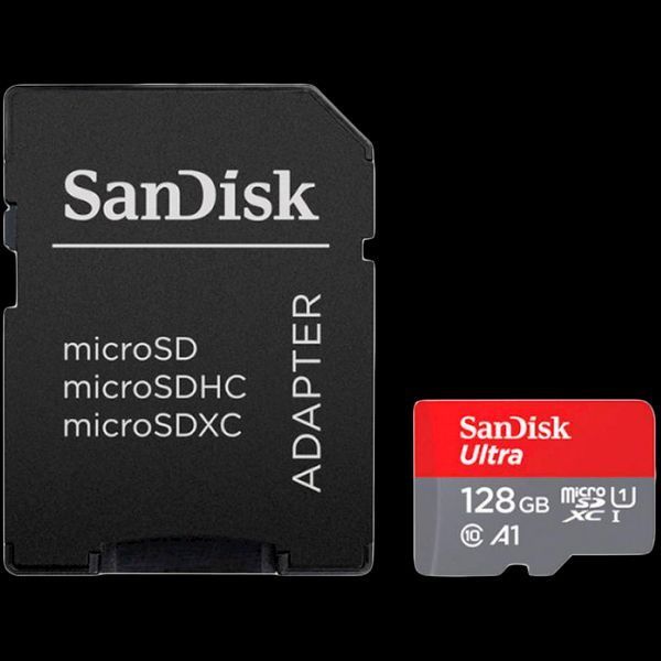 Карта памяти microSDXC (UHS-1) SanDisk Ultra 128Gb class 10 A1 (140Mb/s) (adapter SD) Imaging Packaging 349953732 фото