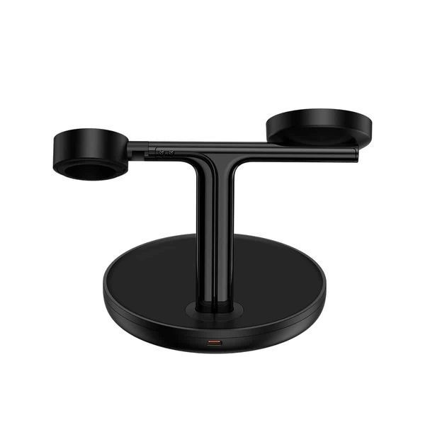 Беспроводное зарядное устройство Baseus Swan 3-in-1 Wireless Magnetic Charging Bracket 20W Black Universal version 111595876 фото