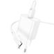 Мережевий зарядний пристрій з кабелем BOROFONE BA72A Spring single port QC3.0 charger set(Type-C) 18W White 109227854 фото 1