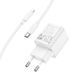 Мережевий зарядний пристрій з кабелем HOCO C147A Charm PD20W+QC3.0 charger set (C to iP)(EU) White 508495914 фото 6