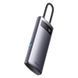 USB-хаб Baseus Metal Gleam Series 4-in-1 Multifunctional Type-C HUB Docking Station Gray（Type-C to USB3.0*4） 654888590 фото 6