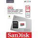 Карта памяти microSDXC (UHS-1) SanDisk Ultra 128Gb class 10 A1 (140Mb/s) (adapter SD) Imaging Packaging 349953732 фото 2