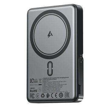 Зовнішній акумулятор ACEFAST M17 PD20W/22.5W magnetic fast charging power bank with built-in stand 10000mAh Black 216962669 фото