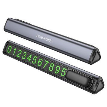 Паркувальна карта BOROFONE FC3 Ronny can hidden parking sign Black Metal Gray 282612429 фото