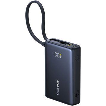 Зовнішній акумулятор Baseus PicoGo Digital Display Power Bank 10000mAh 45W Cosmic Black 267663159 фото