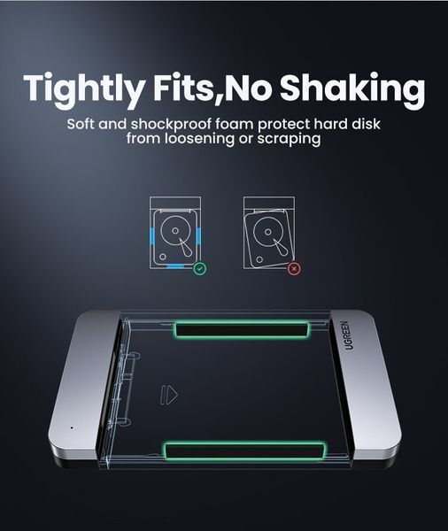 Внешний карман для накопителя UGREEN CM300 2.5-Inch SATA External Hard Drive Enclosure(UGR-70499) 464295835 фото
