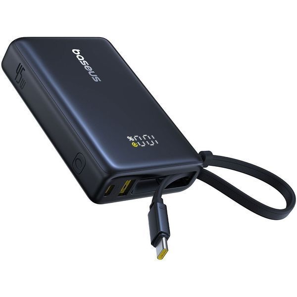 Зовнішній акумулятор Baseus PicoGo Digital Display Power Bank 10000mAh 45W Cosmic Black 267663159 фото