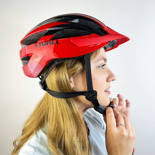 Захисний шолом Livall MT1 NEO (M) Black/Red (54-58см), акустика, мікрофон, сигнали поворотів та стопів, додаток, пульт BR80, Bluetooth 344454141 фото