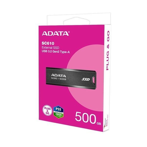 Портативний SSD ADATA SC610 500GB USB 3.2 550/500Mb/s Black 815161176 фото