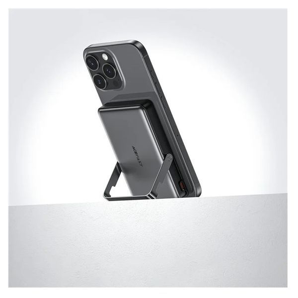 Зовнішній акумулятор ACEFAST M17 PD20W/22.5W magnetic fast charging power bank with built-in stand 10000mAh Black 216962669 фото