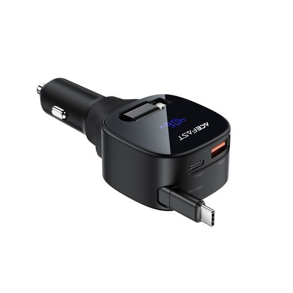 Автомобільний зарядний пристрій ACEFAST B17 95W car charger with telescopic cable Black 770485476 фото