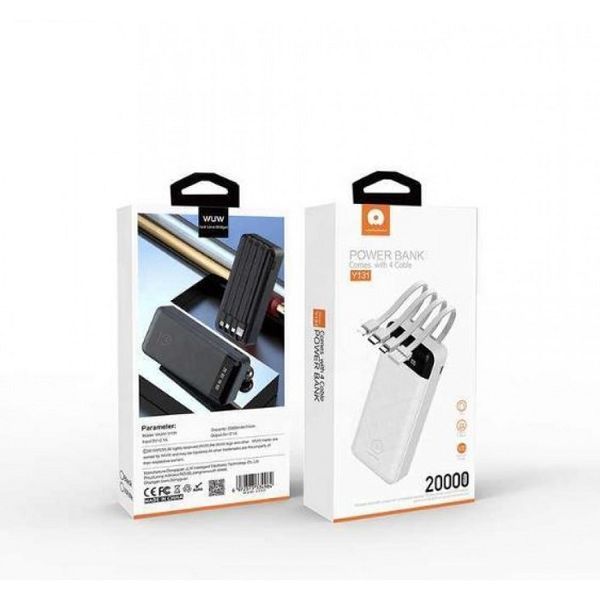 Зовнішній акумулятор WUW Y131 20000mAh White 131399818 фото
