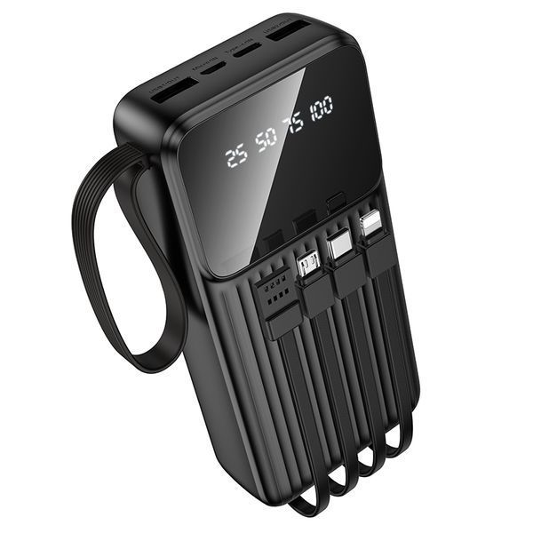Зовнішній акумулятор BOROFONE BJ76A Smart power bank with 4 cables(20000mAh) Black 507041860 фото