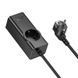 Сетевой подовжувач HOCO NS9 Wisdom 1-position (PD67W/3C1A) desktop socket (EU/GER) (2 m) Black 106690900 фото 3