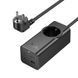 Сетевой подовжувач HOCO NS9 Wisdom 1-position (PD67W/3C1A) desktop socket (EU/GER) (2 m) Black 106690900 фото 4
