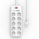 Мережевий подовжувач WIWU 14 in 1 20W GaN Power Strip 2C+2A+10AC Wi-S008 EU (2 m) White 132377709 фото 1