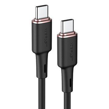 Кабель ACEFAST C2-03 Type-C to Type-C 3A, 60W, 1.2m, silicone, zinc connectors, Black 828495780 фото
