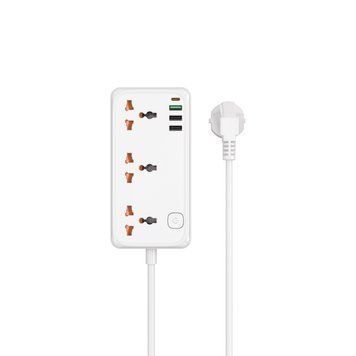 Мережевий подовжувач WIWU 30W Cube Multiple Function GaN Power Strip 1C3A+3 sockets Wi-S005 EU White 303213513 фото