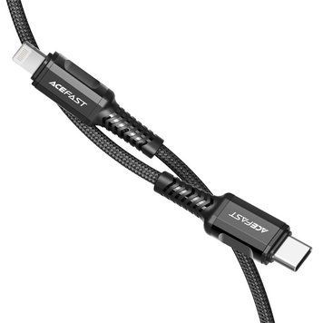 Кабель ACEFAST C1-01 Type-C to iP 3A, 1.2m, nylon, aluminum connectors, Black 575264461 фото