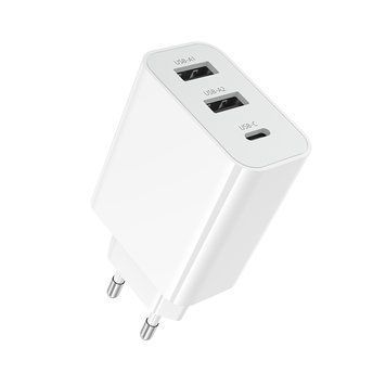 Мережевий зарядний пристрій BOROFONE BA105A Stellar three-port charger White 238592832 фото