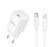 Мережевий зарядний пристрій з кабелем HOCO C148A Charm single port PD30W charger set (C to iP) (EU) White 461655813 фото