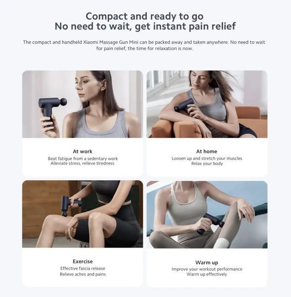 Перкусійний масажер Xiaomi Mi Home Fascia Gun 3 Mini Edition 100670503 фото