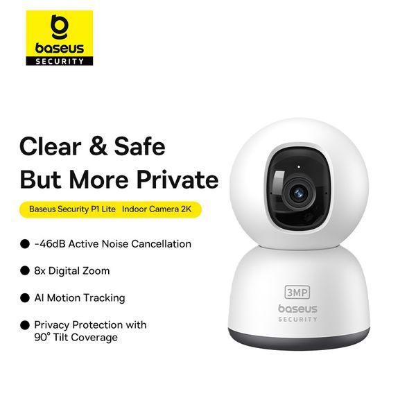 IP-камера відеоспостереження Baseus Security P1 Series Indoor 3MP OS White EU 184904869 фото