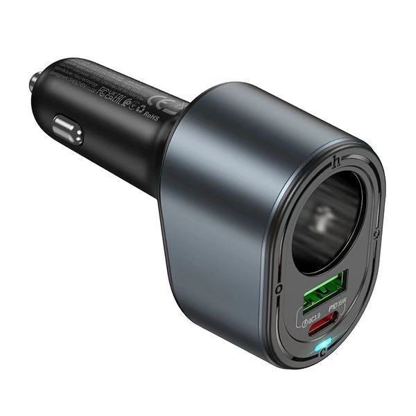 Автомобільний зарядний пристрій HOCO Z56 Friend PD35W+QC3.0 cigarette lighter car charger Black 983339931 фото
