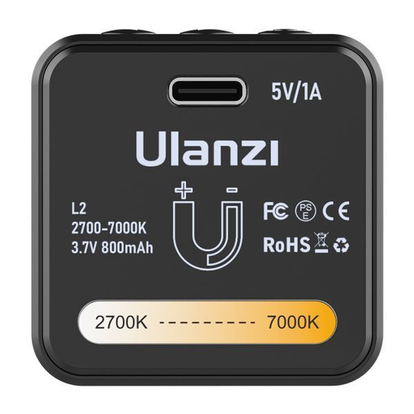 Відеосвітло Ulanzi L2 Bi-color COB Vedio Light, IP6, 5W, Black (3051) 115668625 фото
