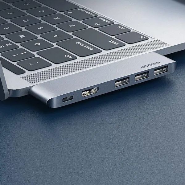 USB-Хаб UGREEN CM251 Dual USB-C To HDMI+3*USB 3.0 A+Type C Female Converter 454539348 фото