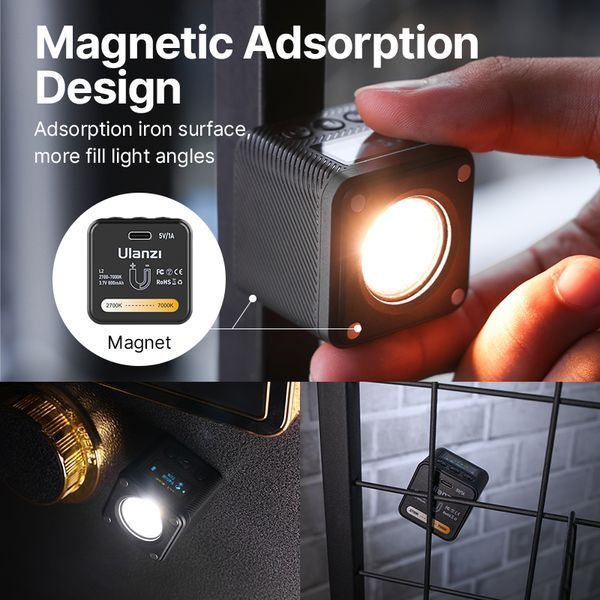 Відеосвітло Ulanzi L2 Bi-color COB Vedio Light, IP6, 5W, Black (3051) 115668625 фото