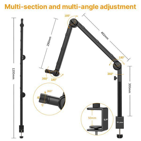Штатив-тримач Ulanzi Vijim microphone boom arm (UV-2806 LS24) 104760225 фото