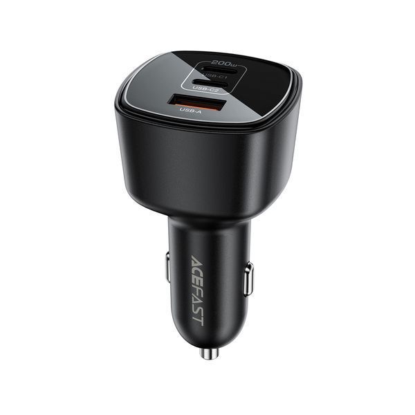 Автомобільний зарядний пристрій ACEFAST B18 200W(2USB-C+USB-A)fast car charger Black 301896812 фото