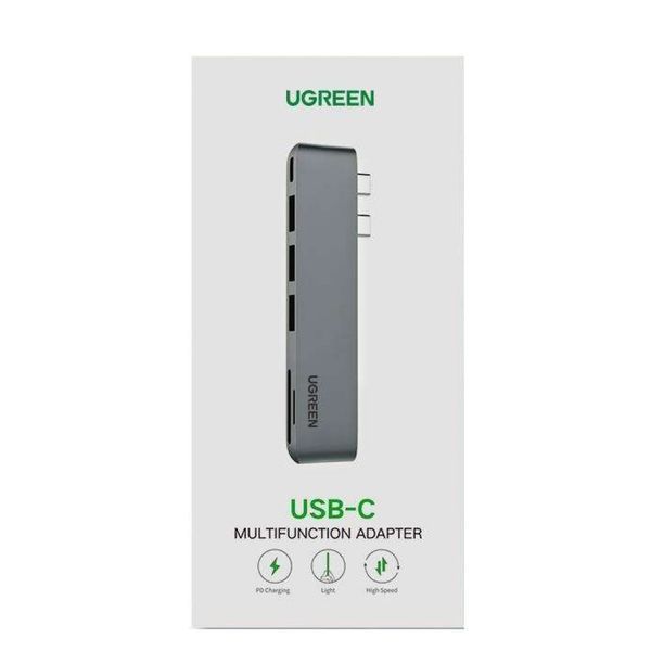 USB-Хаб UGREEN CM251 Dual USB-C To HDMI+3*USB 3.0 A+Type C Female Converter 454539348 фото