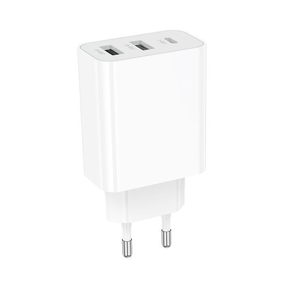 Мережевий зарядний пристрій BOROFONE BA105A Stellar three-port charger White 238592832 фото