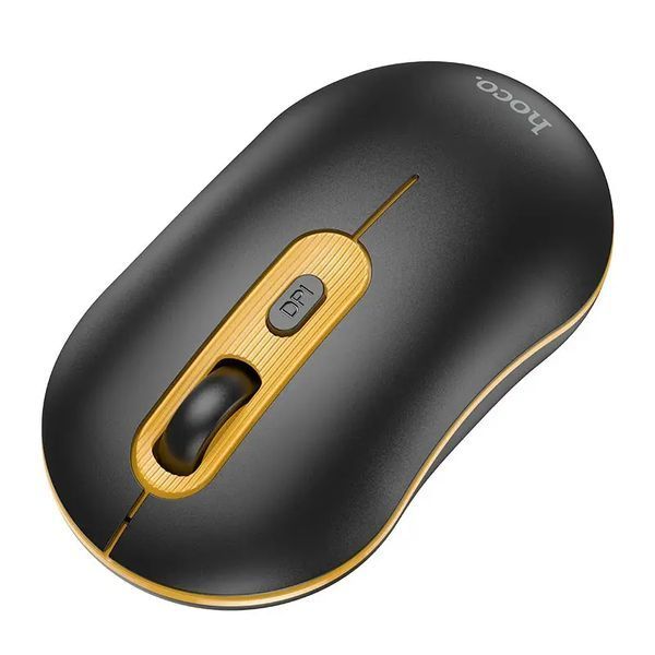 Манипулятор мышь HOCO GM21 Platinum 2.4G business wireless mouse Black Yellow 454482706 фото