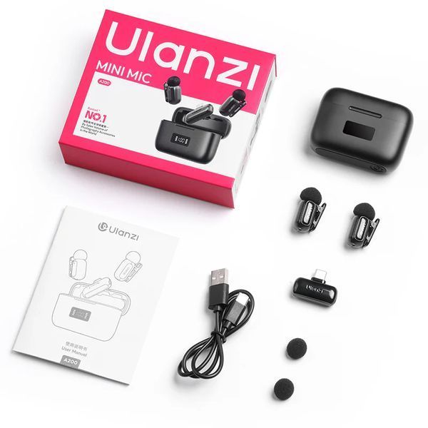 Бездротова мікрофонна система Ulanzi A200 Mini Mic dual-mic (Type-C) Black 680271594 фото