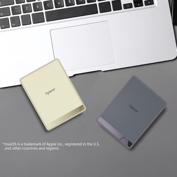 Портативный SSD Apacer AS724 512 GB USB 3.2 Gen.2 Type-C Read/Write 500MB/s Cream 511515166 фото